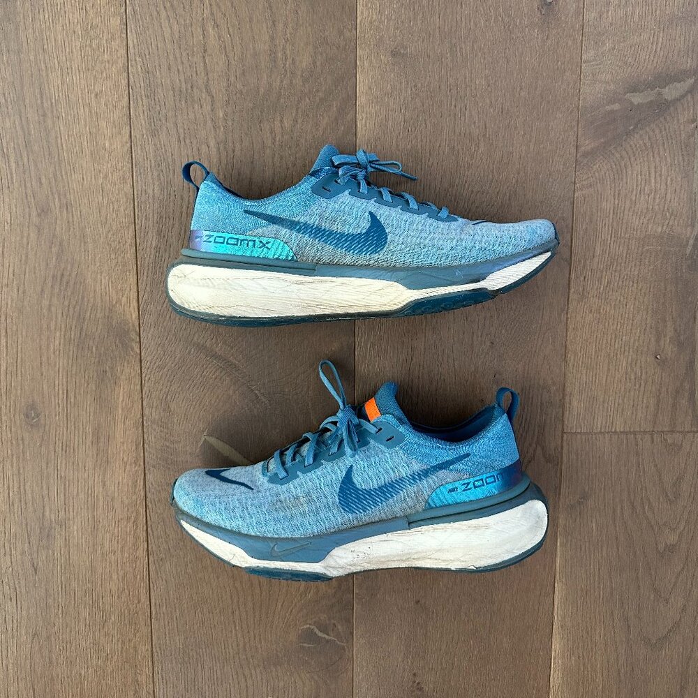 Nike ZoomX Invincible Run Flyknit 3, Men's size 10.5 Noise Aqua/Green Abyss/Blue